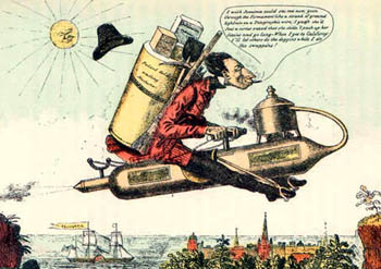 Illustration for article titled The Rocketeer Who Became a 19th Century Obsession